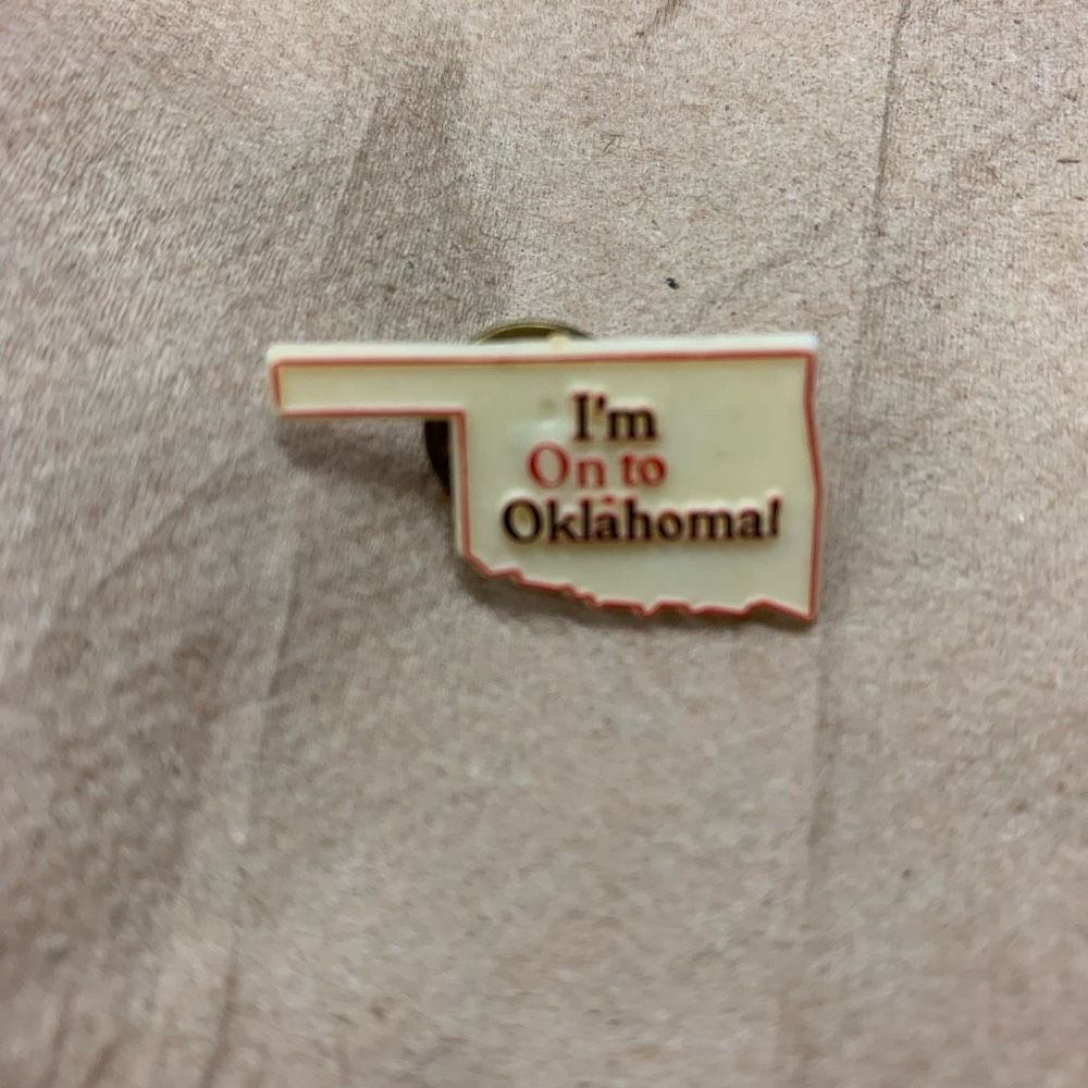 I’m On To Oklahoma Vintage Lapel Pin